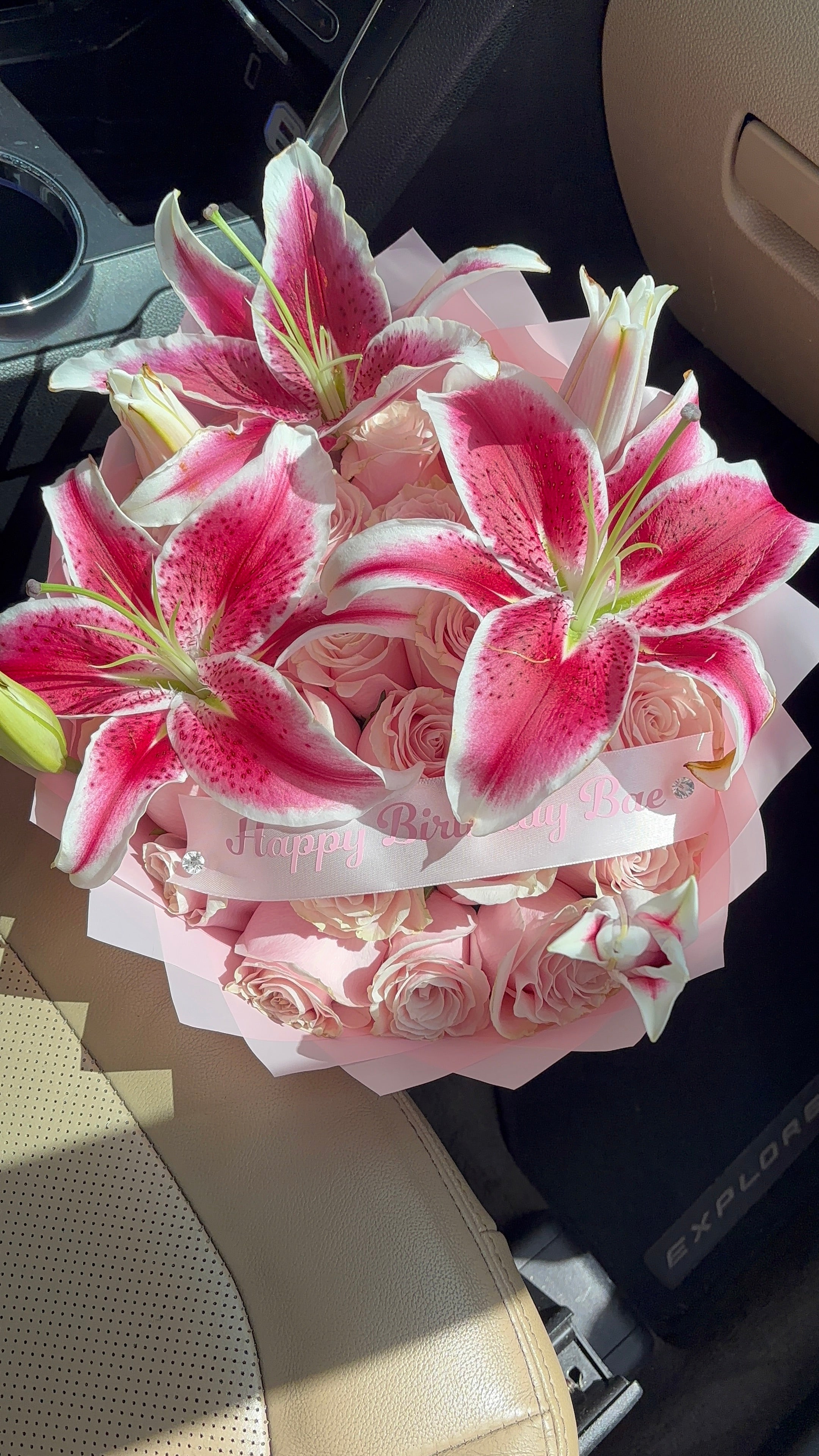 Rose and Stargazer Lily Bouquet